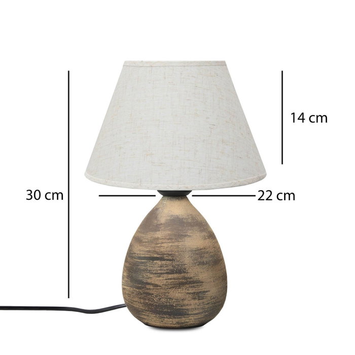 Opviq Lámpara de Mesa de Cerámica y Tela Crema Opviq Lámpara de Mesa de Cerámica y Tela Crema